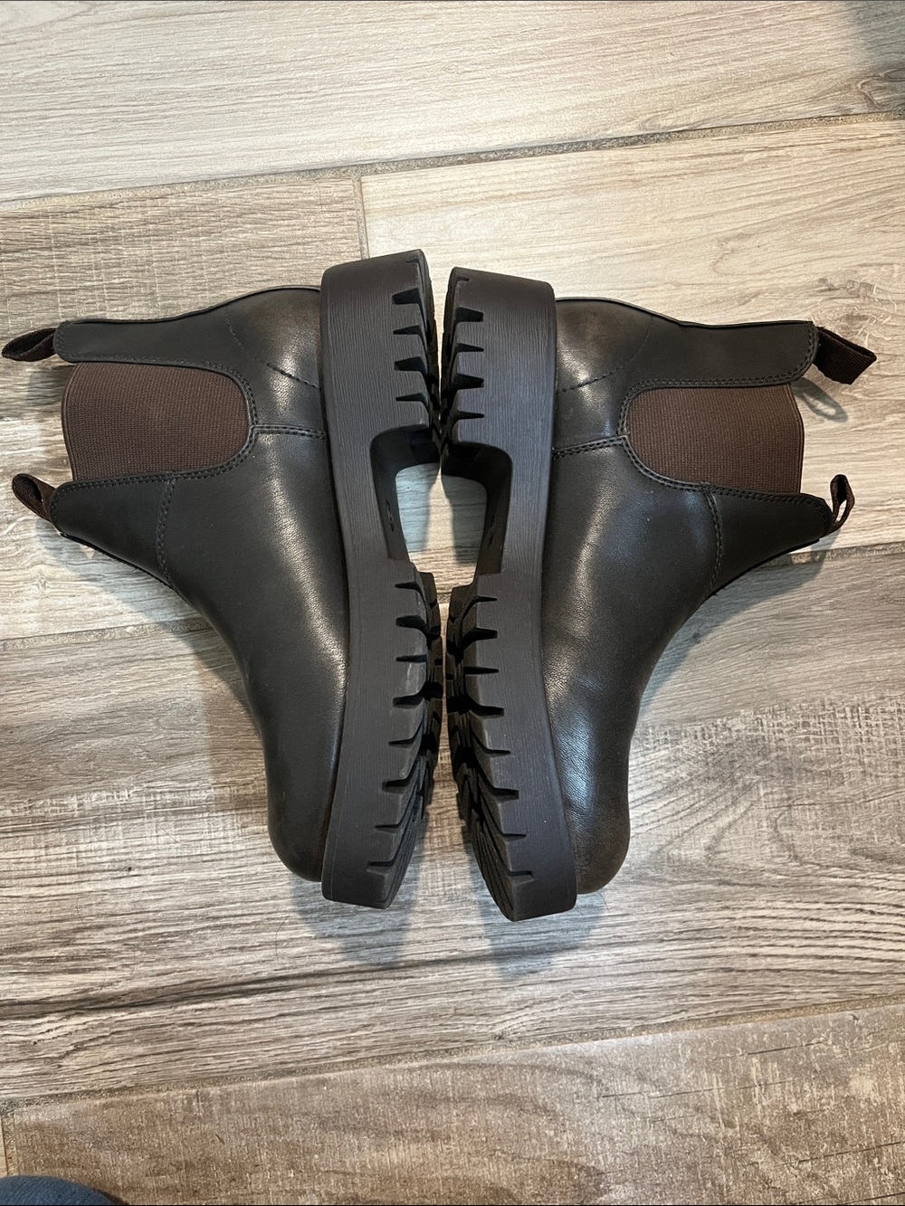 Women’s Espresso Brown Chelsea Boots - Brown Pull Tab - Picture 2 of 4